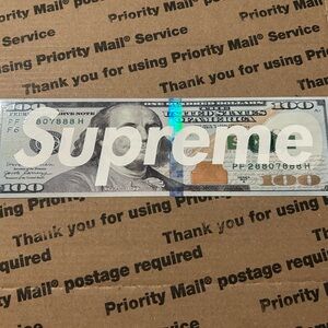 Supreme $100 Bill Box Logo Sticker